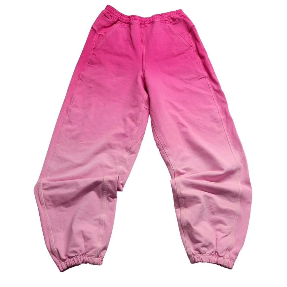 Lululemon Scuba High-Rise Jogger Pink Ombre Dip Dye Fleece Sweatpants Size 4